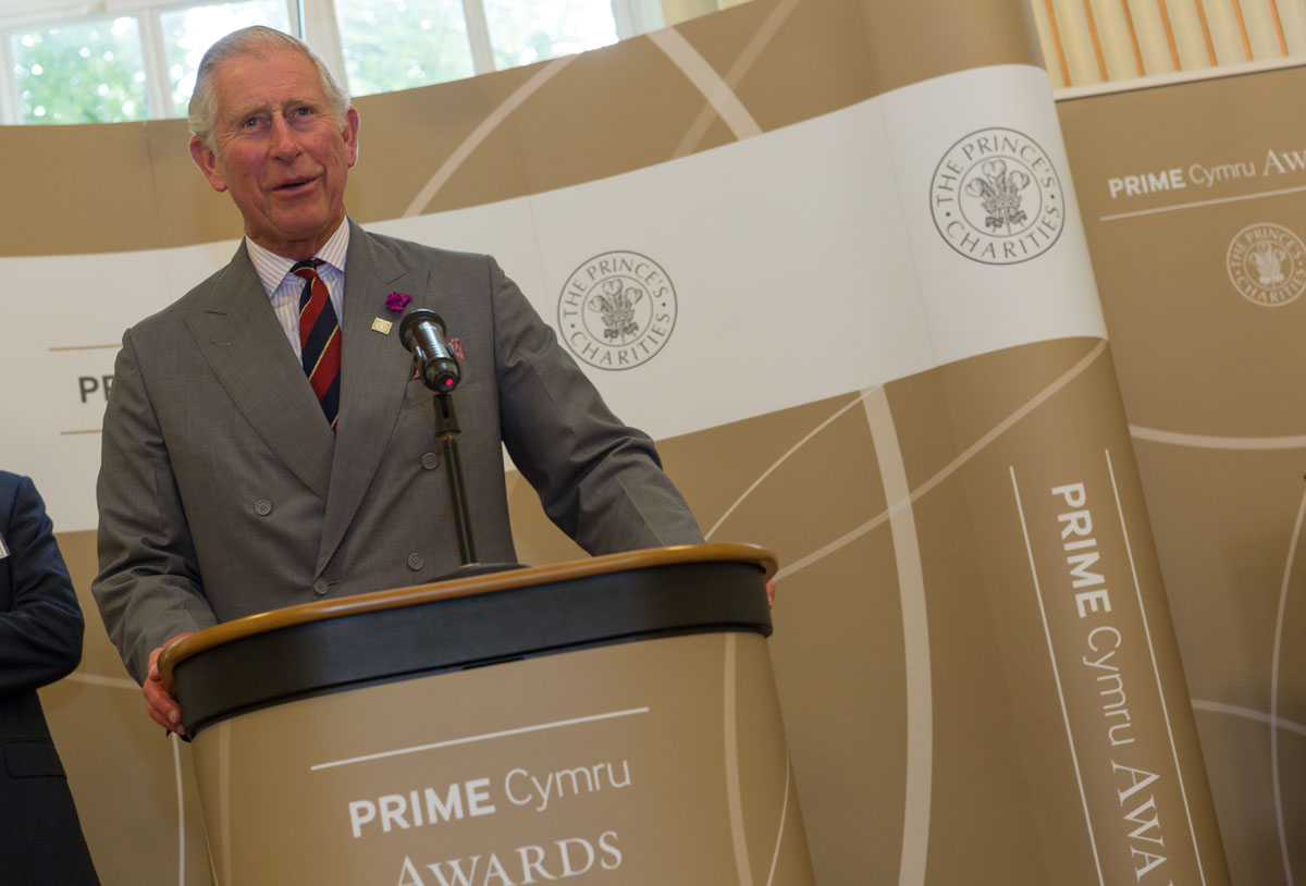 Prime Cymru Awards 2016 - held at the Brangwyn Hall in Swansea, South Wales. HRH The Prince of Wales, Founder & President of PRIME Cymru attends the charity's annual awards. Prime Cymru Awards 2016 - held at the Brangwyn Hall in Swansea, South Wales. HRH The Prince of Wales, Founder & President of PRIME Cymru attends the charity's annual awards.